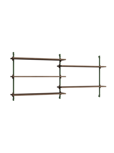 MOEBE - Hyldesystem WS.65.2, Smoked Oak/Pine Green