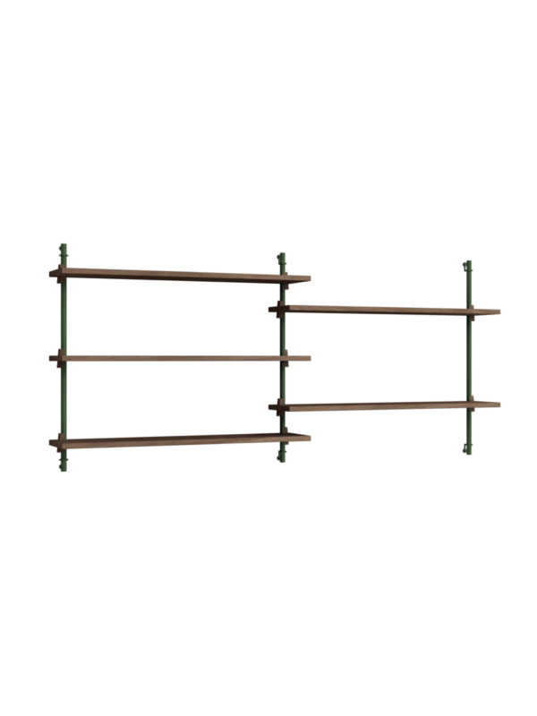 MOEBE - Hyldesystem WS.65.2, Smoked Oak/Pine Green