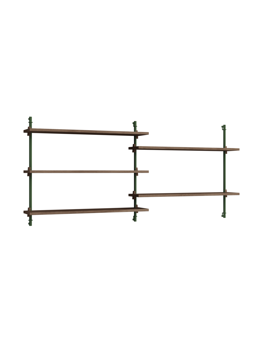 MOEBE - Hyldesystem WS.65.2, Smoked Oak/Pine Green