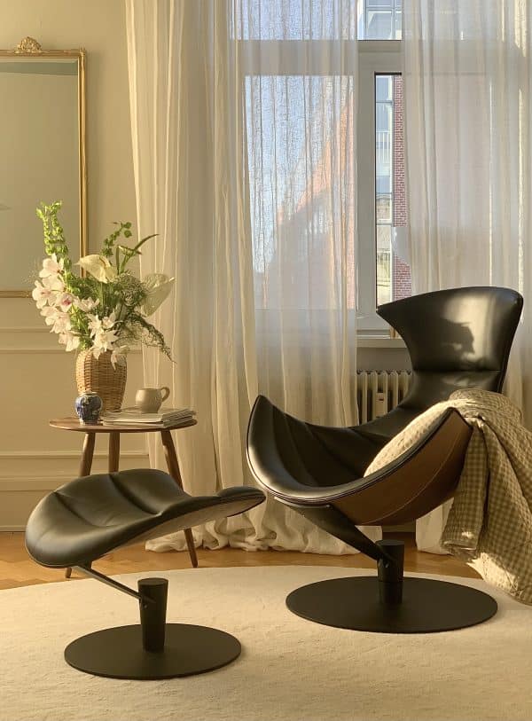 BRUUNMUNCH - Lobster Chair Loungestol, Valnød/Sort - Billede 6