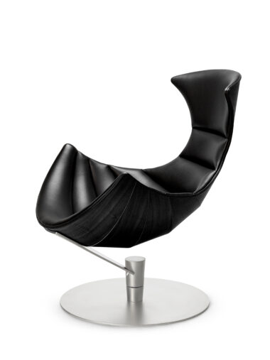 BRUUNMUNCH - Lobster Chair Loungestol, Sort Eg/Chrome