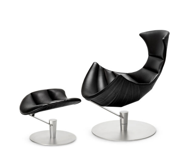 BRUUNMUNCH - Lobster Fodskammel, Sort Eg/Chrome - Billede 3