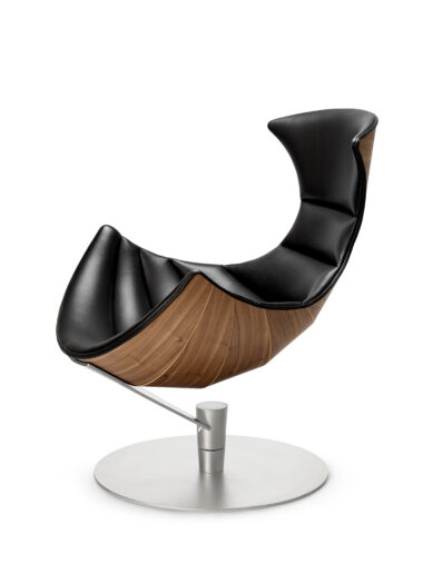 BRUUNMUNCH - Lobster Chair Loungestol, Valnød/Chrome