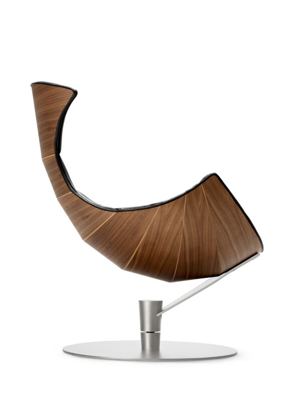 BRUUNMUNCH - Lobster Chair Loungestol, Valnød/Chrome - Billede 6