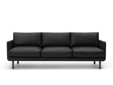 BRUUNMUNCH - Emo 3 Pers. Sofa, Smoked Oak/Sort Læder