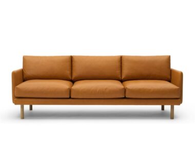 BRUUNMUNCH - Emo 3 Pers. Sofa, Eg/Cognac Læder