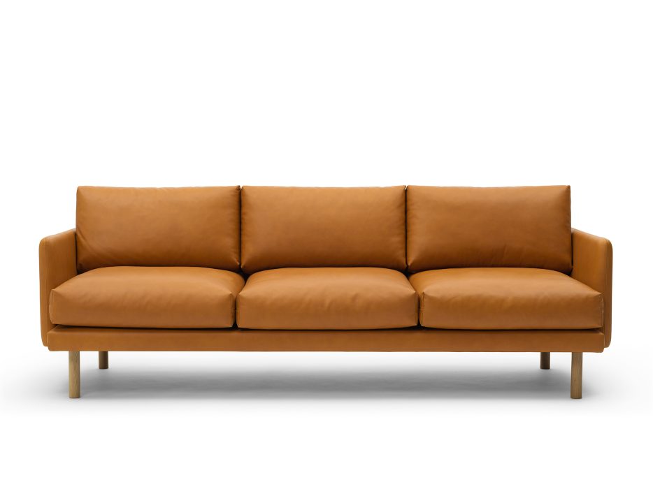 BRUUNMUNCH - Emo 3 Pers. Sofa, Eg/Cognac Læder