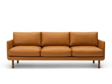BRUUNMUNCH - Emo 3 Pers. Sofa, Smoked Oak/Cognac Læder